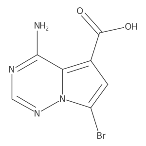 4-Amino-7-bromopyrrolo[2,1-f][1,2,4]triazine-5-carboxylic acid结构式