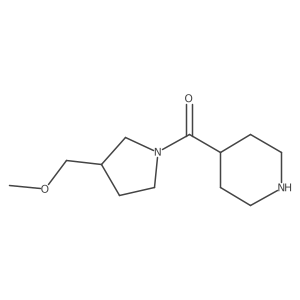 4-[3-(Methoxymethyl)pyrrolidine-1-carbonyl]piperidine结构式