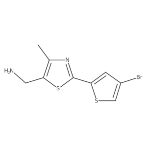 (2-(4-Bromothiophen-2-yl)-4-methylthiazol-5-yl)methanamine结构式