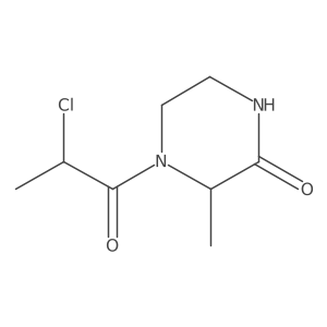 4-(2-Chloropropanoyl)-3-methylpiperazin-2-one结构式