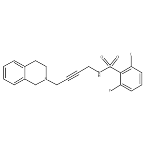 N-[4-(3,4-dihydro-1H-isoquinolin-2-yl)but-2-ynyl]-2,6-difluoro-benzenesulfonamide结构式
