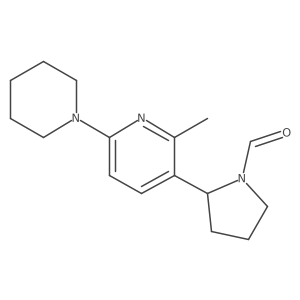 2-[2-methyl-6-(1-piperidyl)-3-pyridyl]pyrrolidine-1-carbaldehyde结构式