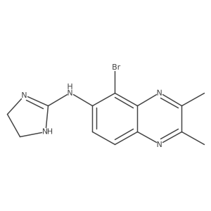 5-Bromo-N-(4,5-dihydro-1H-imidazol-2-yl)-2,3-dimethyl-6-quinoxalinamine结构式