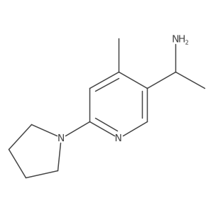1-(4-Methyl-6-(pyrrolidin-1-yl)pyridin-3-yl)ethanamine Structure