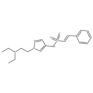 (E)-N-[1-[2-(diethylamino)ethyl]pyrazol-4-yl]-2-phenylethenesulfonamide结构式