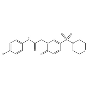 N-(4-chlorophenyl)-2-[5-(morpholine-4-sulfonyl)-2-oxo-1,2-dihydropyridin-1-yl]acetamide Structure