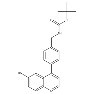 tert-Butyl 4-(6-bromoquinolin-4-yl)benzylcarbamate结构式