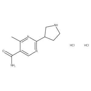 4-Methyl-2-(pyrrolidin-3-yl)pyrimidine-5-carboxamide dihydrochloride Structure