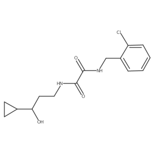 N1-(2-chlorobenzyl)-N2-(3-cyclopropyl-3-hydroxypropyl)oxalamide结构式
