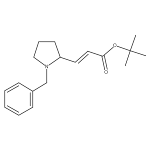 tert-Butyl (R,E)-3-(1-Benzylpyrrolidin-2-yl)acrylate结构式