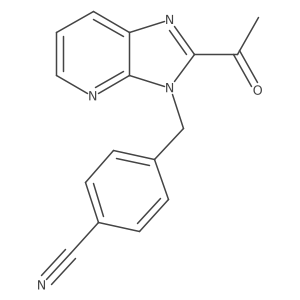 4-((2-acetyl-3H-imidazo[4,5-b]pyridin-3-yl)methyl)benzonitrile结构式