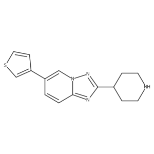 2-(Piperidin-4-yl)-6-(thiophen-3-yl)-[1,2,4]triazolo[1,5-a]pyridine结构式