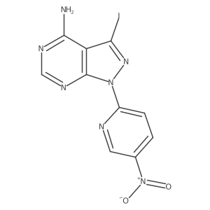 3-iodo-1-(5-nitropyridin-2-yl)-1H-pyrazolo[3,4-d]pyrimidin-4-amine Structure