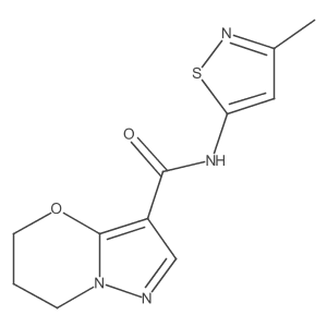 N-(3-methylisothiazol-5-yl)-6,7-dihydro-5H-pyrazolo[5,1-b][1,3]oxazine-3-carboxamide结构式