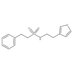 N-(2-(furan-3-yl)ethyl)-2-phenylethanesulfonamide Structure