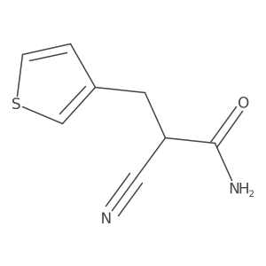 2-Cyano-3-(thiophen-3-yl)propanamide Structure