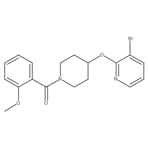 (4-((3-Bromopyridin-2-yl)oxy)piperidin-1-yl)(2-methoxyphenyl)methanone Structure