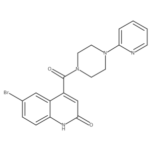 6-bromo-4-(4-(pyridin-2-yl)piperazine-1-carbonyl)quinolin-2(1H)-one Structure