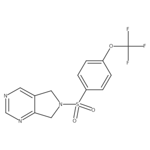 6-((4-(trifluoromethoxy)phenyl)sulfonyl)-6,7-dihydro-5H-pyrrolo[3,4-d]pyrimidine Structure