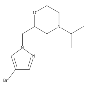 2-[(4-bromo-1H-pyrazol-1-yl)methyl]-4-(propan-2-yl)morpholine结构式