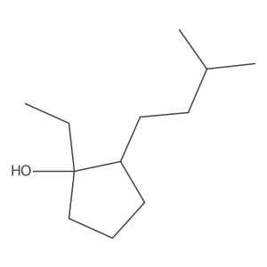 Cyclopentanol, 1-ethyl-2-(3-methylbutyl)- Structure