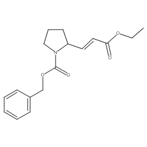 2-(R)-(2-Ethoxycarbonyl-vinyl)-pyrrolidine-1-carboxylic acid benzyl ester Structure