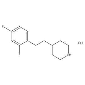 4-[2-(2,4-Difluorophenyl)ethyl]piperidine hydrochloride Structure