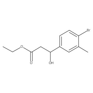 Ethyl 3-(4-bromo-3-methylphenyl)-3-hydroxypropanoate Structure