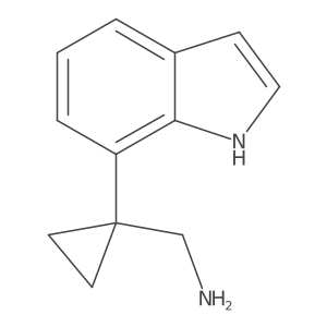 [1-(1H-indol-7-yl)cyclopropyl]methanamine结构式