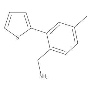 [4-Methyl-2-(thiophen-2-yl)phenyl]methanamine Structure