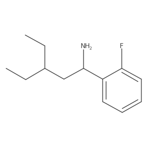 3-Ethyl-1-(2-fluorophenyl)pentan-1-amine结构式