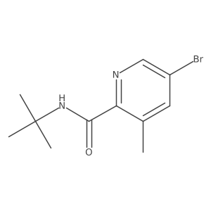 5-bromo-N-(tert-butyl)-3-methylpicolinamide结构式
