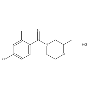 (4-Chloro-2-fluorophenyl)(3-methylpiperazin-1-yl)methanone hydrochloride Structure