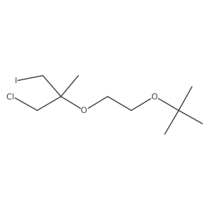 2-{2-[(1-Chloro-3-iodo-2-methylpropan-2-yl)oxy]ethoxy}-2-methylpropane Structure