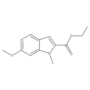 Ethyl 6-methoxy-1-methyl-1H-indole-2-carboxylate结构式