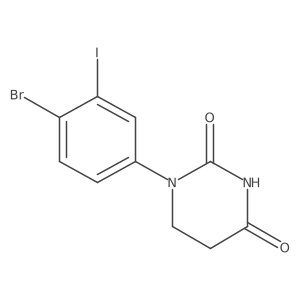 1-(4-Bromo-3-iodo-phenyl)hexahydropyrimidine-2,4-dione结构式