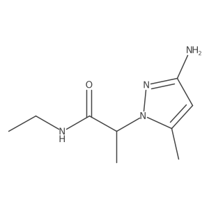 2-(3-Amino-5-methyl-1h-pyrazol-1-yl)-n-ethylpropanamide Structure