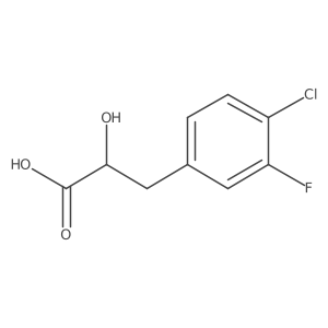 3-(4-Chloro-3-fluorophenyl)-2-hydroxypropanoic acid Structure