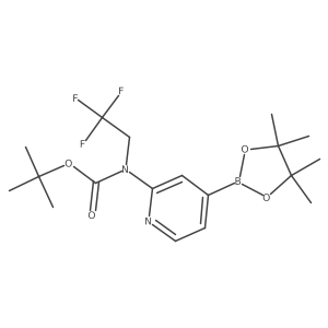 tert-Butyl (4-(4,4,5,5-tetramethyl-1,3,2-dioxaborolan-2-yl)pyridin-2-yl)(2,2,2-trifluoroethyl)carbamate Structure