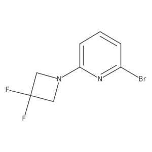 2-Bromo-6-(3,3-difluoroazetidin-1-yl)pyridine结构式