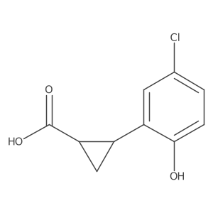 2-(5-Chloro-2-hydroxyphenyl)cyclopropane-1-carboxylic acid结构式