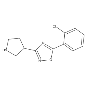 5-(2-Chlorophenyl)-3-(pyrrolidin-3-yl)-1,2,4-oxadiazole结构式