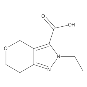 2-Ethyl-2,4,6,7-tetrahydropyrano[4,3-c]pyrazole-3-carboxylic acid Structure