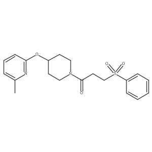 1-(4-((6-Methylpyridin-2-yl)oxy)piperidin-1-yl)-3-(phenylsulfonyl)propan-1-one Structure