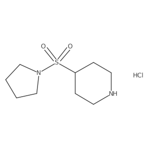 4-(Pyrrolidine-1-sulfonyl)piperidine hydrochloride结构式