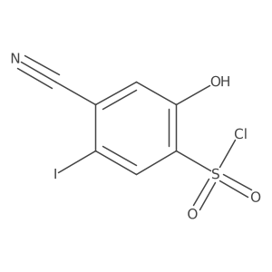 Benzenesulfonyl chloride, 4-cyano-2-hydroxy-5-iodo- Structure