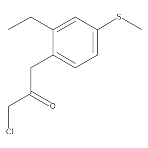 1-Chloro-3-(2-ethyl-4-(methylthio)phenyl)propan-2-one Structure
