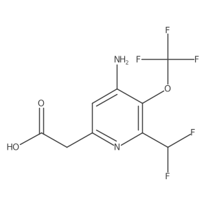 2-(4-Amino-6-(difluoromethyl)-5-(trifluoromethoxy)pyridin-2-yl)acetic acid Structure