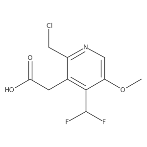 2-(Chloromethyl)-4-(difluoromethyl)-5-methoxypyridine-3-acetic acid结构式