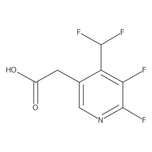 2-(4-(Difluoromethyl)-5,6-difluoropyridin-3-yl)acetic acid Structure